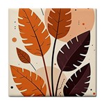 Leaves Boho Monster Nature Tile Coaster