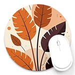 Leaves Boho Monster Nature Round Mousepad