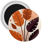 Leaves Boho Monster Nature 3  Magnets