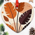 Leaves Boho Monster Nature Ornament (Heart)