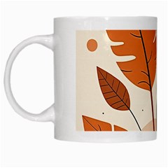 Leaves Boho Monster Nature White Mug from ArtsNow.com Left