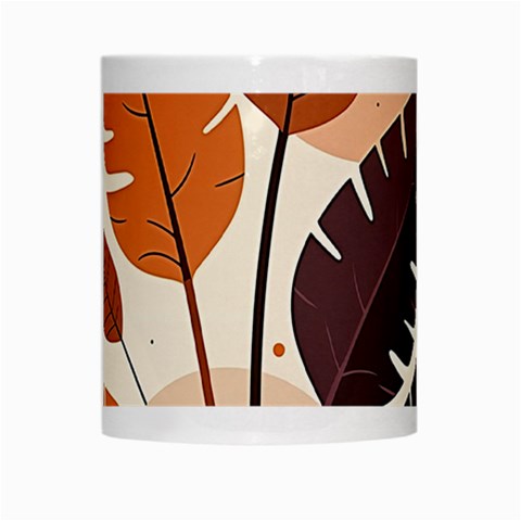 Leaves Boho Monster Nature White Mug from ArtsNow.com Center