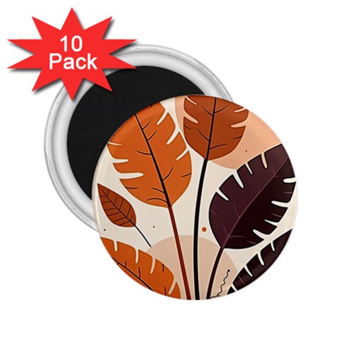 Leaves Boho Monster Nature 2.25  Magnets (10 pack)  from ArtsNow.com Front