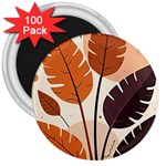 Leaves Boho Monster Nature 3  Magnets (100 pack)