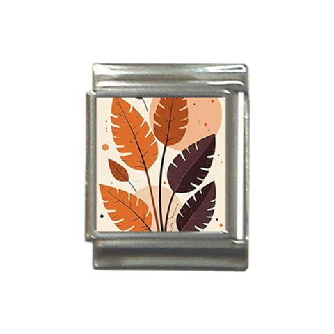 Leaves Boho Monster Nature Italian Charm (13mm) from ArtsNow.com Front