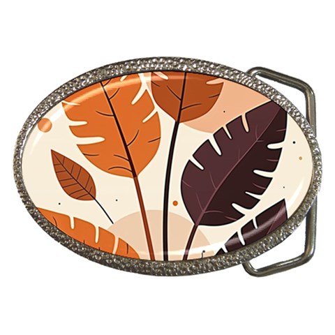 Leaves Boho Monster Nature Belt Buckles from ArtsNow.com Front