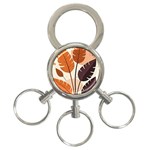 Leaves Boho Monster Nature 3-Ring Key Chain