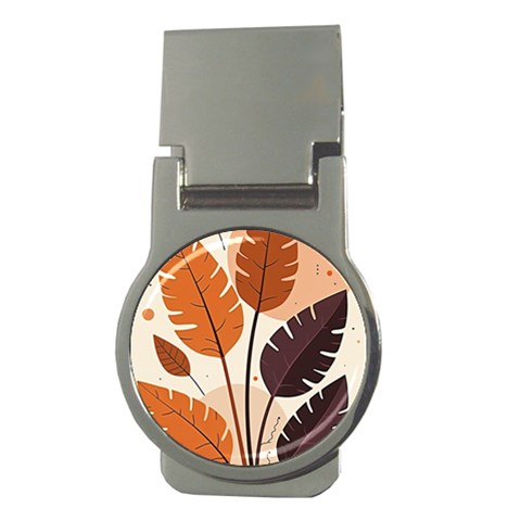 Leaves Boho Monster Nature Money Clips (Round)  from ArtsNow.com Front