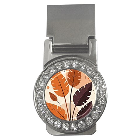 Leaves Boho Monster Nature Money Clips (CZ)  from ArtsNow.com Front