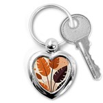 Leaves Boho Monster Nature Key Chain (Heart)