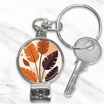 Leaves Boho Monster Nature Nail Clippers Key Chain