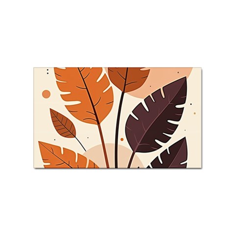 Leaves Boho Monster Nature Sticker (Rectangular) from ArtsNow.com Front