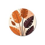 Leaves Boho Monster Nature Magnet 3  (Round)