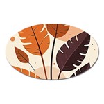 Leaves Boho Monster Nature Oval Magnet