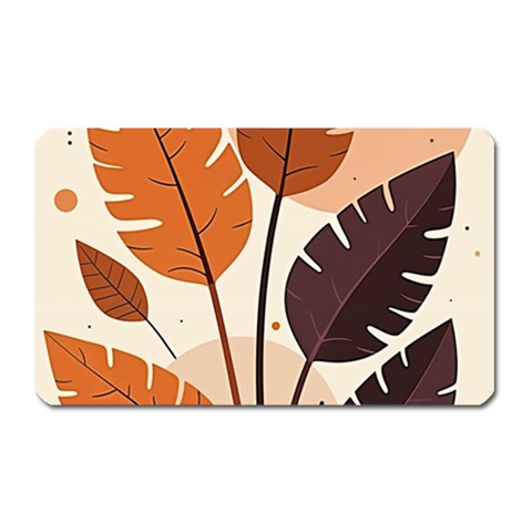 Leaves Boho Monster Nature Magnet (Rectangular) from ArtsNow.com Front