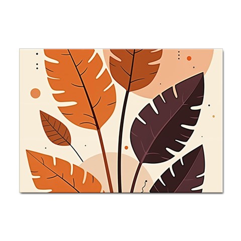 Leaves Boho Monster Nature Sticker A4 (10 pack) from ArtsNow.com Front