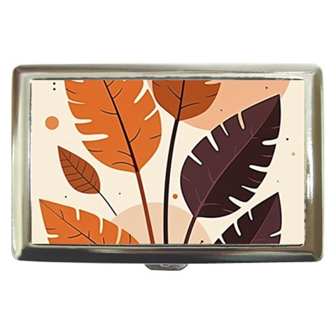 Leaves Boho Monster Nature Cigarette Money Case from ArtsNow.com Front