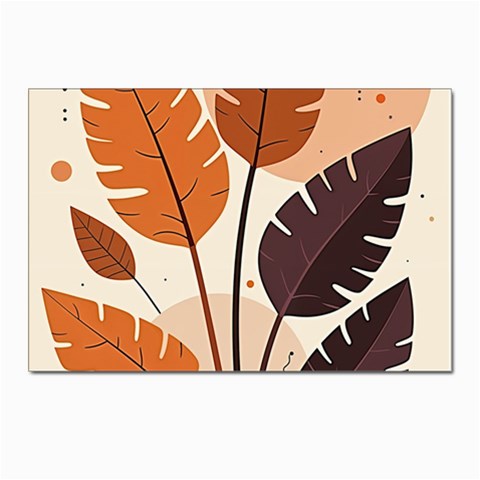 Leaves Boho Monster Nature Postcard 4 x 6  (Pkg of 10) from ArtsNow.com Front