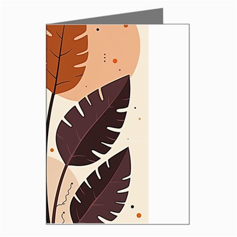 Leaves Boho Monster Nature Greeting Card from ArtsNow.com Left