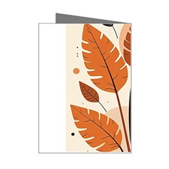 Leaves Boho Monster Nature Mini Greeting Card from ArtsNow.com Right