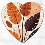 Leaves Boho Monster Nature Jigsaw Puzzle (Heart)