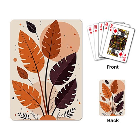 Leaves Boho Monster Nature Playing Cards Single Design (Rectangle) from ArtsNow.com Back