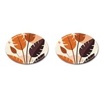 Leaves Boho Monster Nature Cufflinks (Oval)