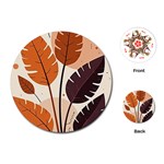 Leaves Boho Monster Nature Playing Cards Single Design (Round)