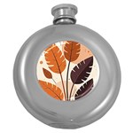 Leaves Boho Monster Nature Round Hip Flask (5 oz)