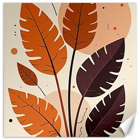 Leaves Boho Monster Nature Canvas 12  x 12  from ArtsNow.com 11.4 x11.56  Canvas - 1