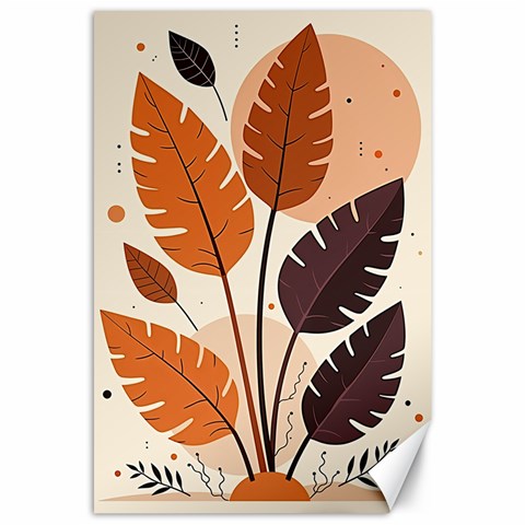 Leaves Boho Monster Nature Canvas 24  x 36  from ArtsNow.com 23.35 x34.74  Canvas - 1