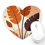 Leaves Boho Monster Nature Heart Mousepad