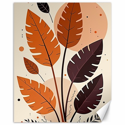 Leaves Boho Monster Nature Canvas 11  x 14  from ArtsNow.com 10.95 x13.48  Canvas - 1