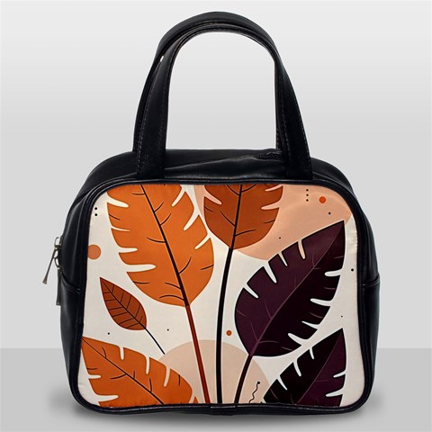 Leaves Boho Monster Nature Classic Handbag (One Side) from ArtsNow.com Front