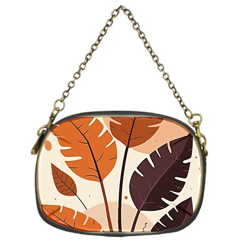 Leaves Boho Monster Nature Chain Purse (One Side) from ArtsNow.com Front