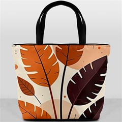 Leaves Boho Monster Nature Bucket Bag from ArtsNow.com Front