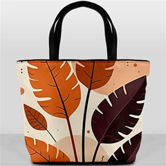 Leaves Boho Monster Nature Bucket Bag from ArtsNow.com Back