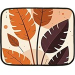 Leaves Boho Monster Nature Fleece Blanket (Mini)