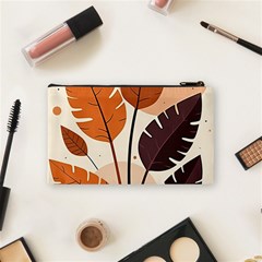 Leaves Boho Monster Nature Cosmetic Bag (Small) from ArtsNow.com Back