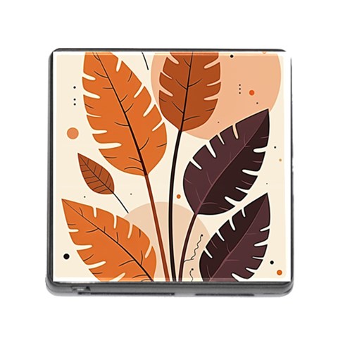 Leaves Boho Monster Nature Memory Card Reader (Square 5 Slot) from ArtsNow.com Front