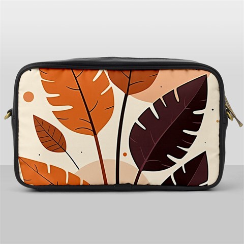 Leaves Boho Monster Nature Toiletries Bag (One Side) from ArtsNow.com Front