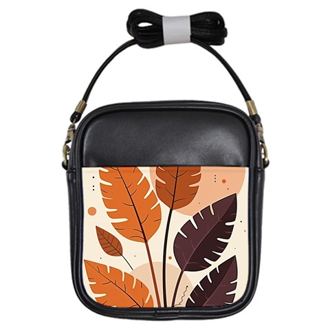 Leaves Boho Monster Nature Girls Sling Bag from ArtsNow.com Front