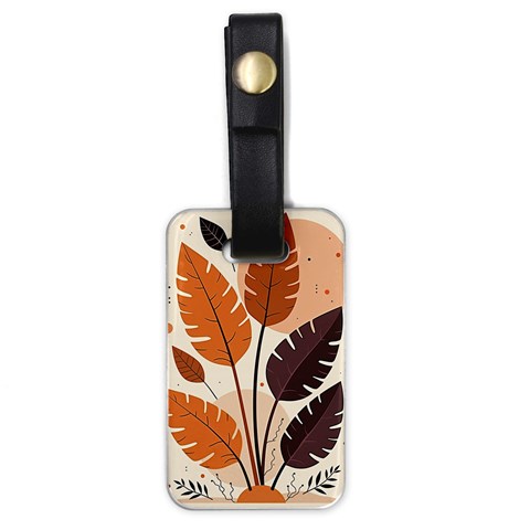 Leaves Boho Monster Nature Luggage Tag (one side) from ArtsNow.com Front