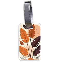 Leaves Boho Monster Nature Luggage Tag (two sides) from ArtsNow.com Front