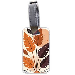 Leaves Boho Monster Nature Luggage Tag (two sides) from ArtsNow.com Back