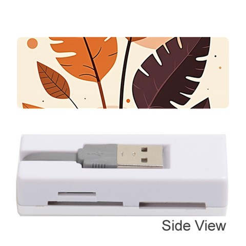 Leaves Boho Monster Nature Memory Card Reader (Stick) from ArtsNow.com Front