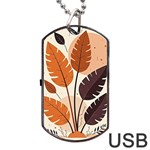 Leaves Boho Monster Nature Dog Tag USB Flash (One Side)