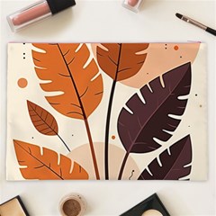 Leaves Boho Monster Nature Cosmetic Bag (XXL) from ArtsNow.com Back