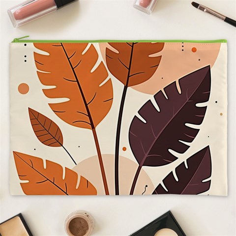 Leaves Boho Monster Nature Cosmetic Bag (XXXL) from ArtsNow.com Front