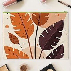 Leaves Boho Monster Nature Cosmetic Bag (XXXL) from ArtsNow.com Back